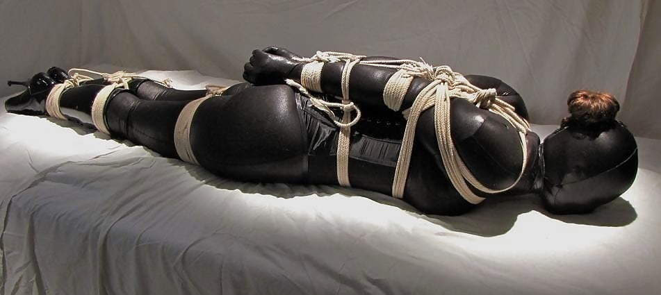 Chinese leather girl ballgag bondage