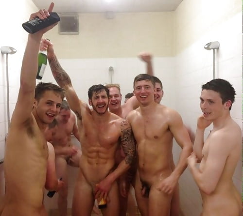Naked Men Showering Together