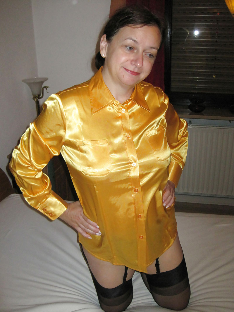 XXX satin blouse babes