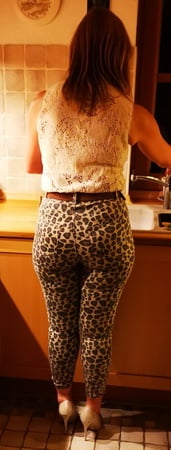 me in leopard and black leggins         