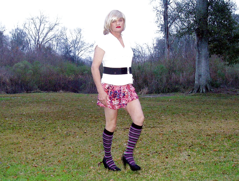 XXX crossdresser in public