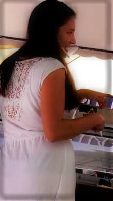Horny ice cream seller see-through dress ... - 14 Photos 