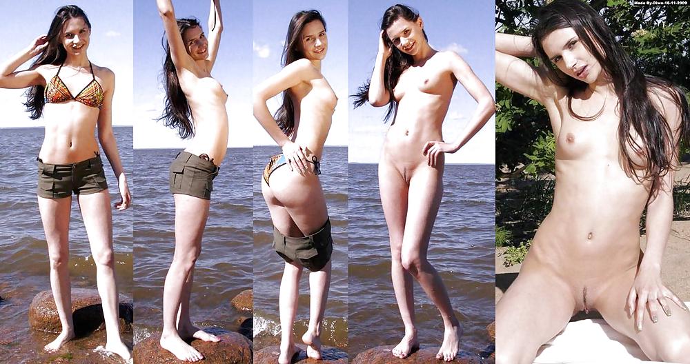 XXX Sexy ladies before and after dressed undressed
