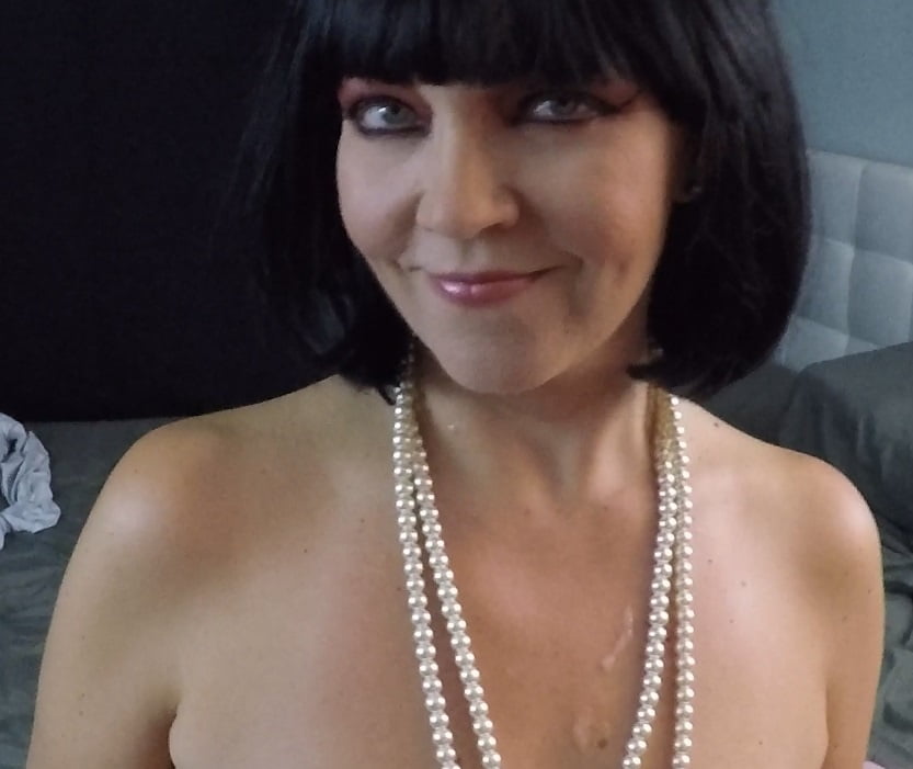 homemade interracial pearl necklace