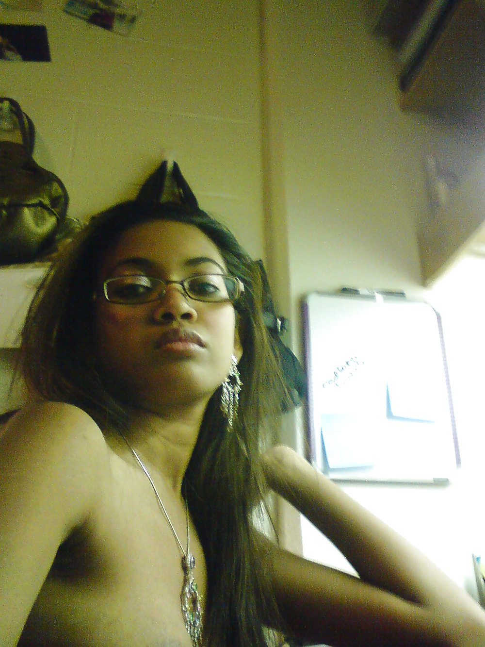 XXX Sexy Black Chick With Glasses