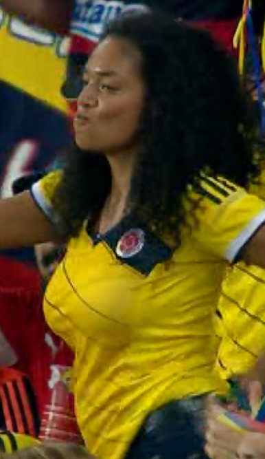 XXX Busty Columbian milf dancing at World Cup 14 game