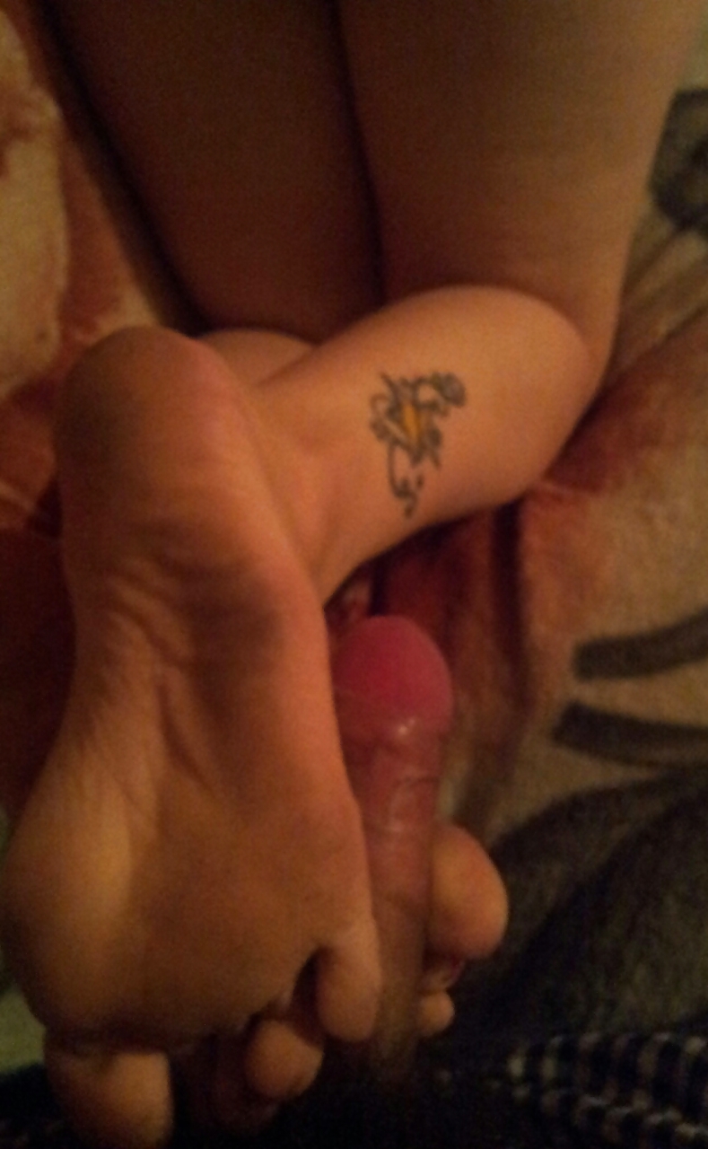 XXX footjobs for my small dick hubby