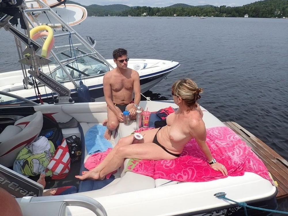 Several couples, partying on a boat - 60 Photos 