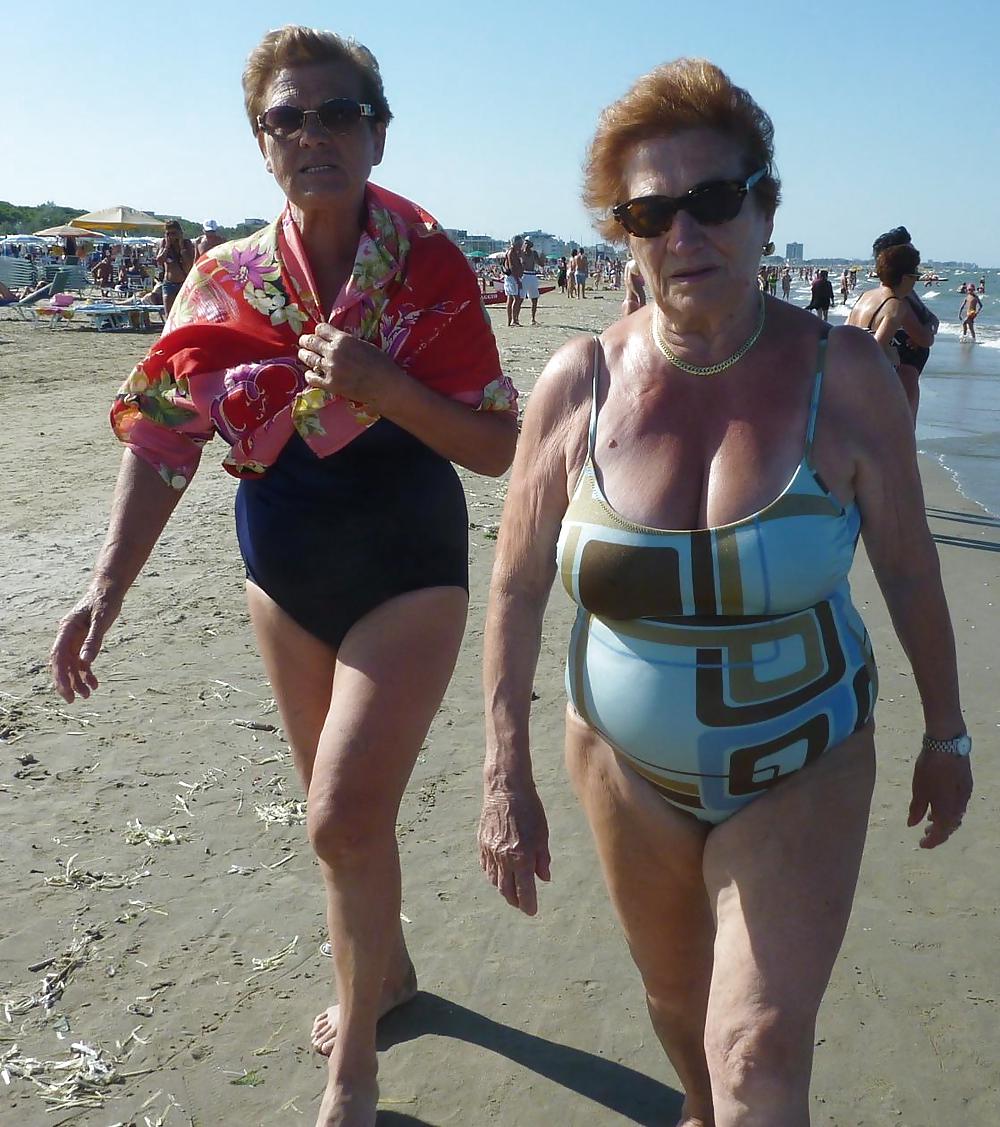 XXX Grannies on beach