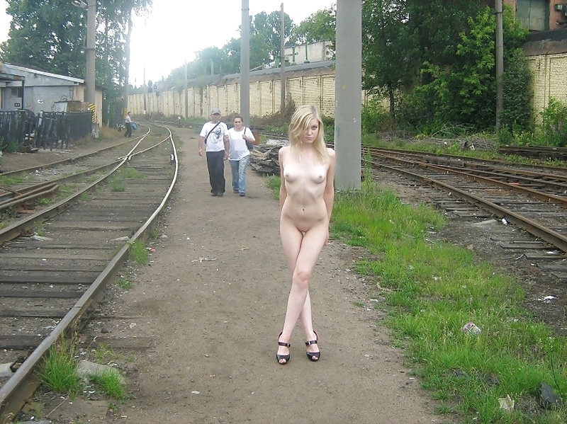 XXX Russian girl love posing outside