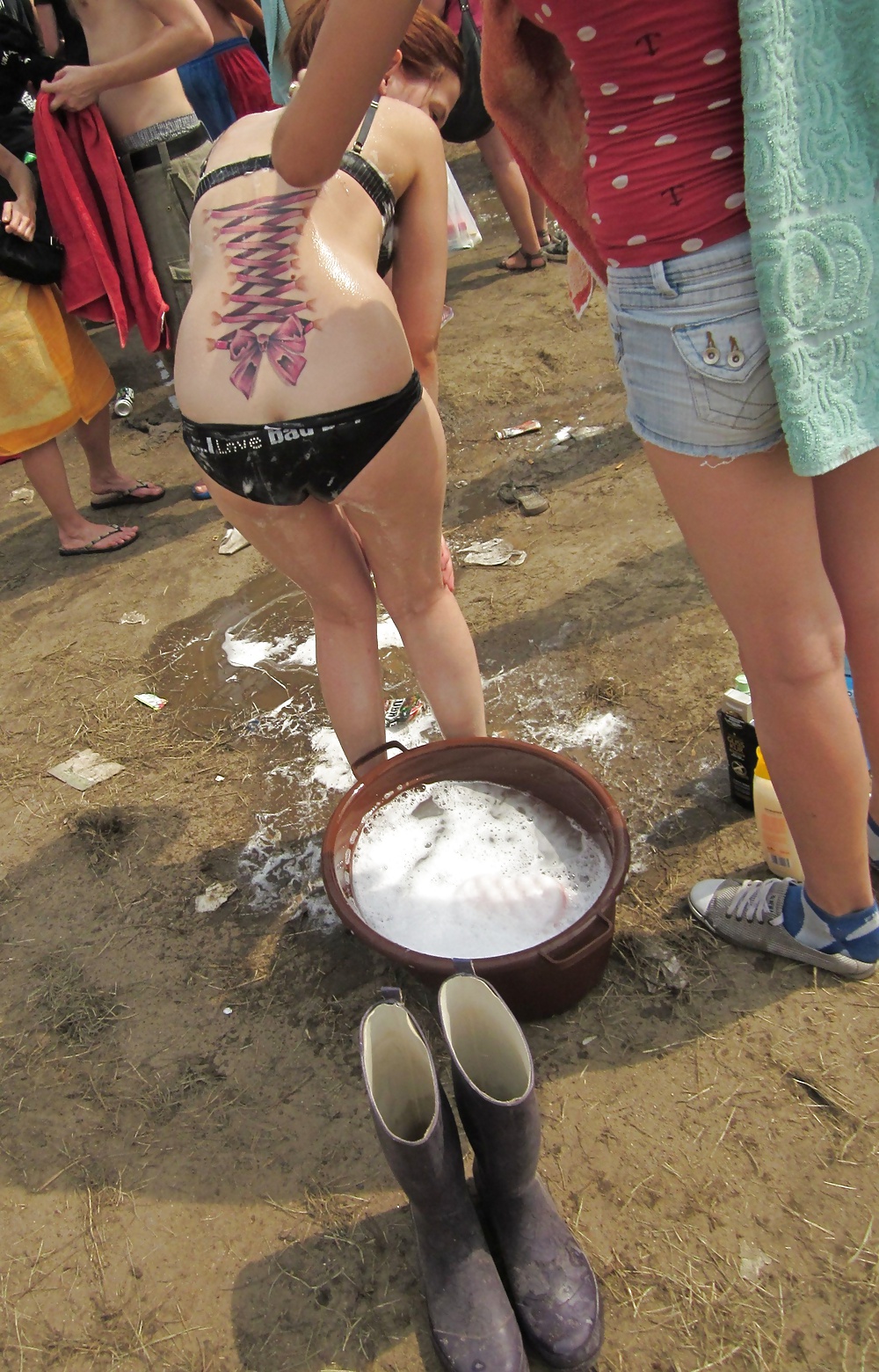 XXX Music - festival girls candid flashing tits panties upskirt