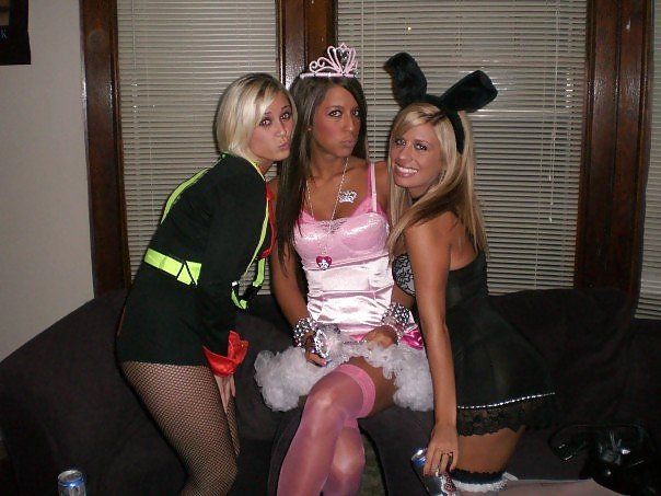 XXX halloween lingerie special hot teens at party