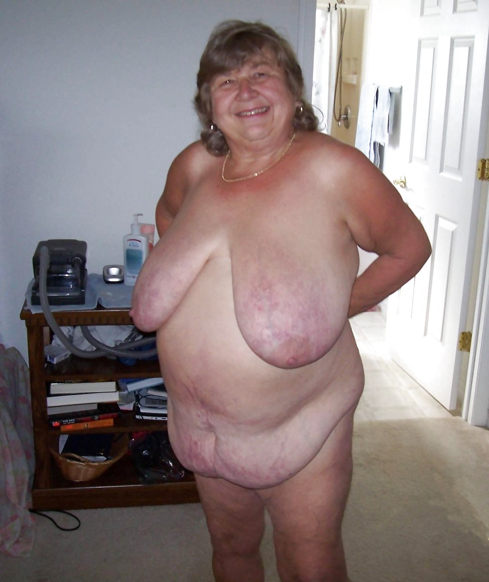 XXX Grandma with saggy tits.