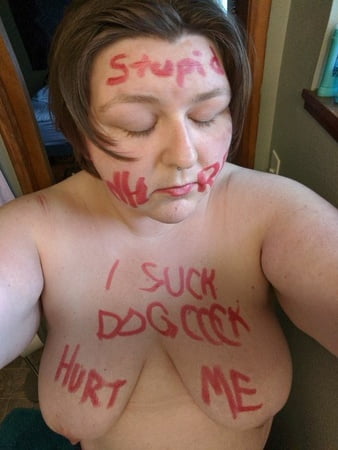 Fat pig slave humiliated again pic