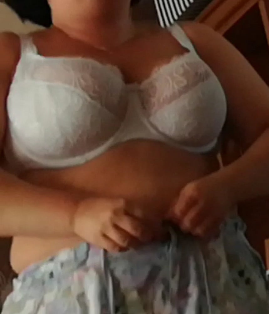 XXX wife big tits in white bra