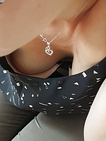 French love wife sexy cleavage
