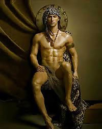 nude American indian male