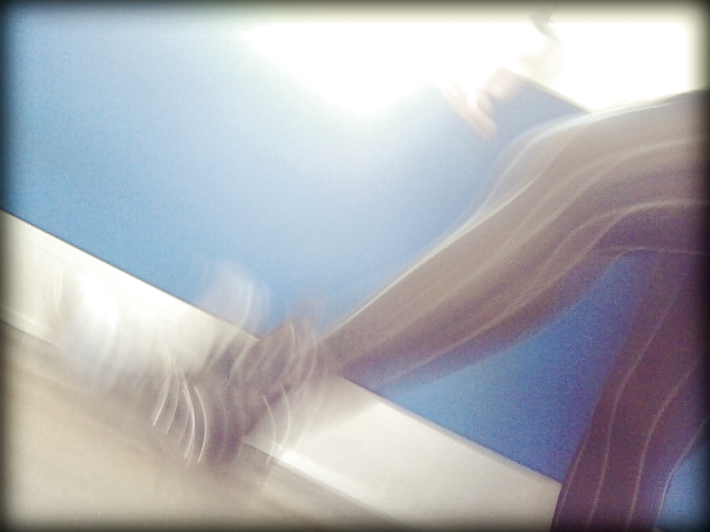 XXX Voyeur on train ... stocking no panties!