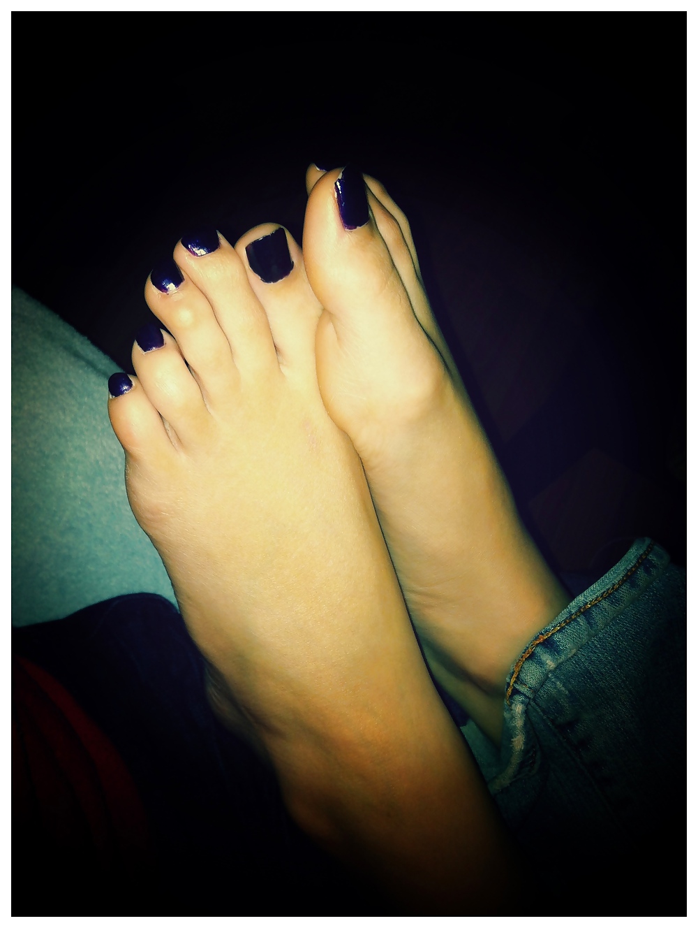 XXX Jackie's Dark Purple Toes and Sexy Feet