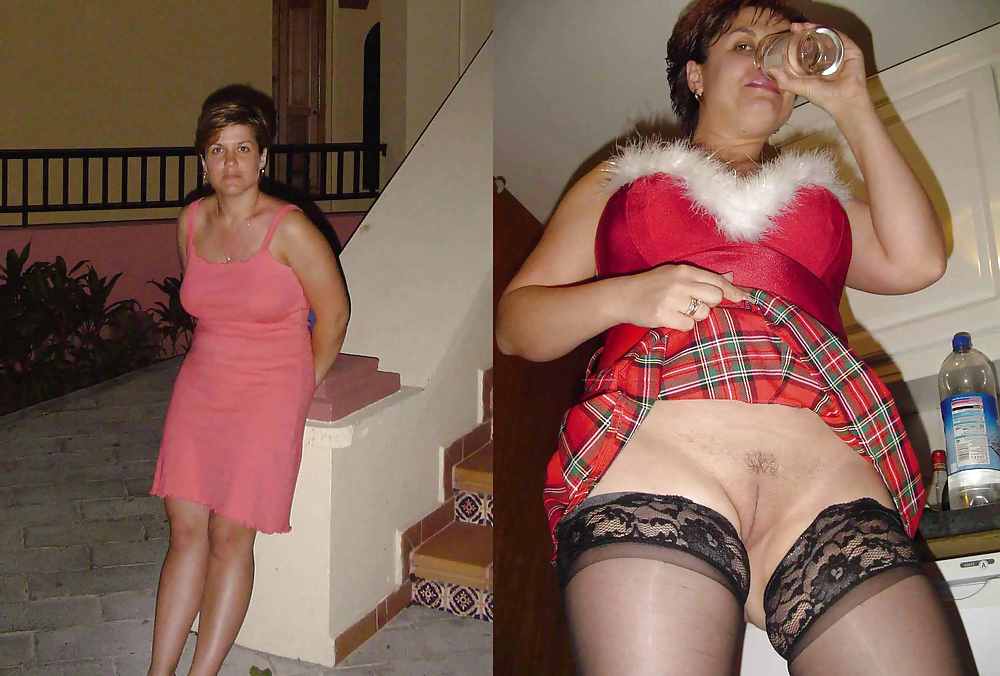 XXX dressed undressed mature and young wives - panties down