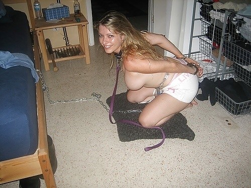XXX she can't come to the phone, she's tied up at the moment