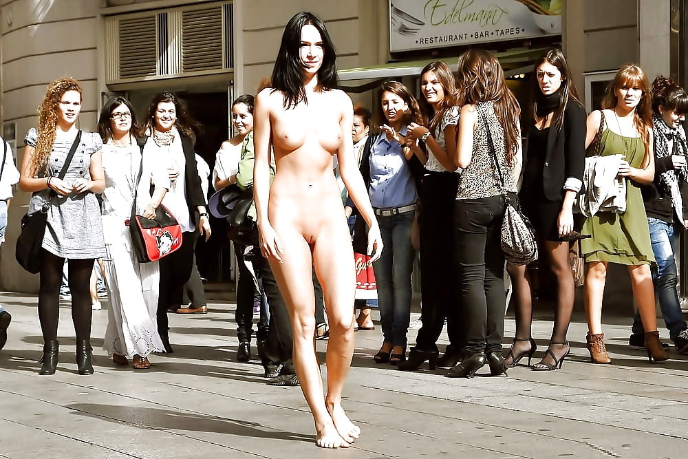 Only one naked nude public