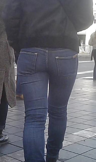 Fine bitches with ass in tight jeans