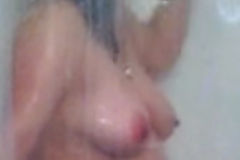 XXX Showering Wife on hidden cam