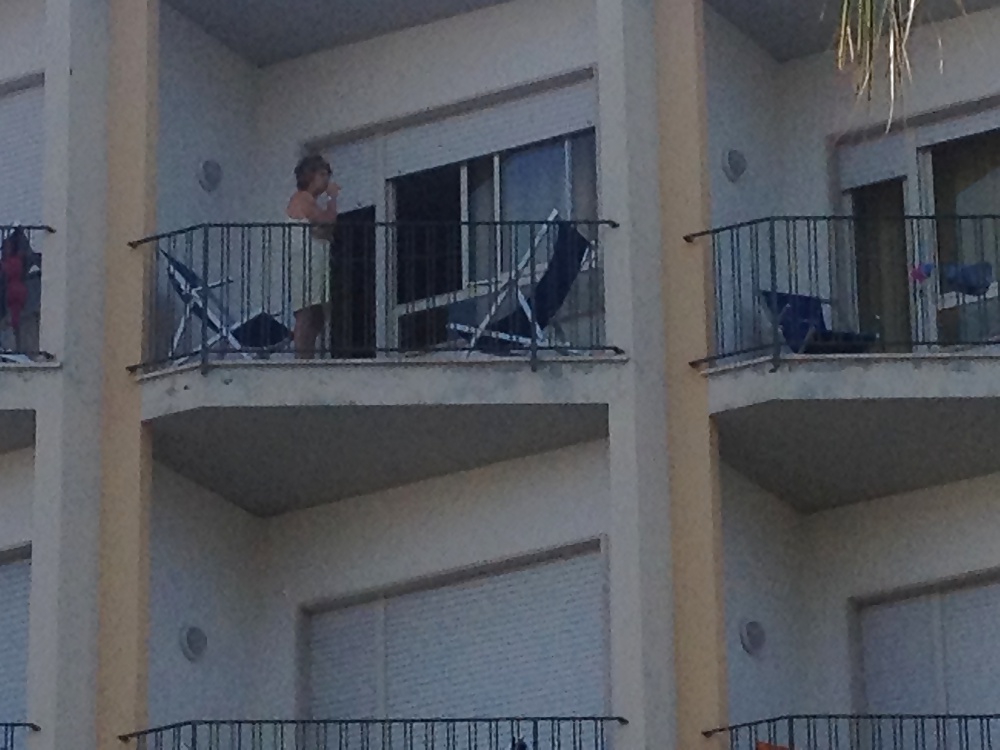 XXX hotel balcony voyeur