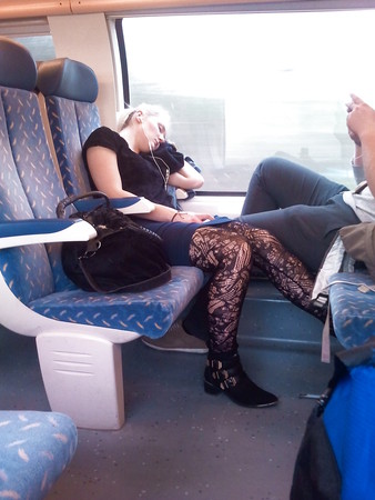nice girl in train