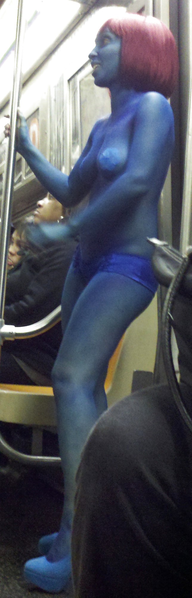 XXX New York Subway Girls 113 Halloween Avatar Girl or Mystique