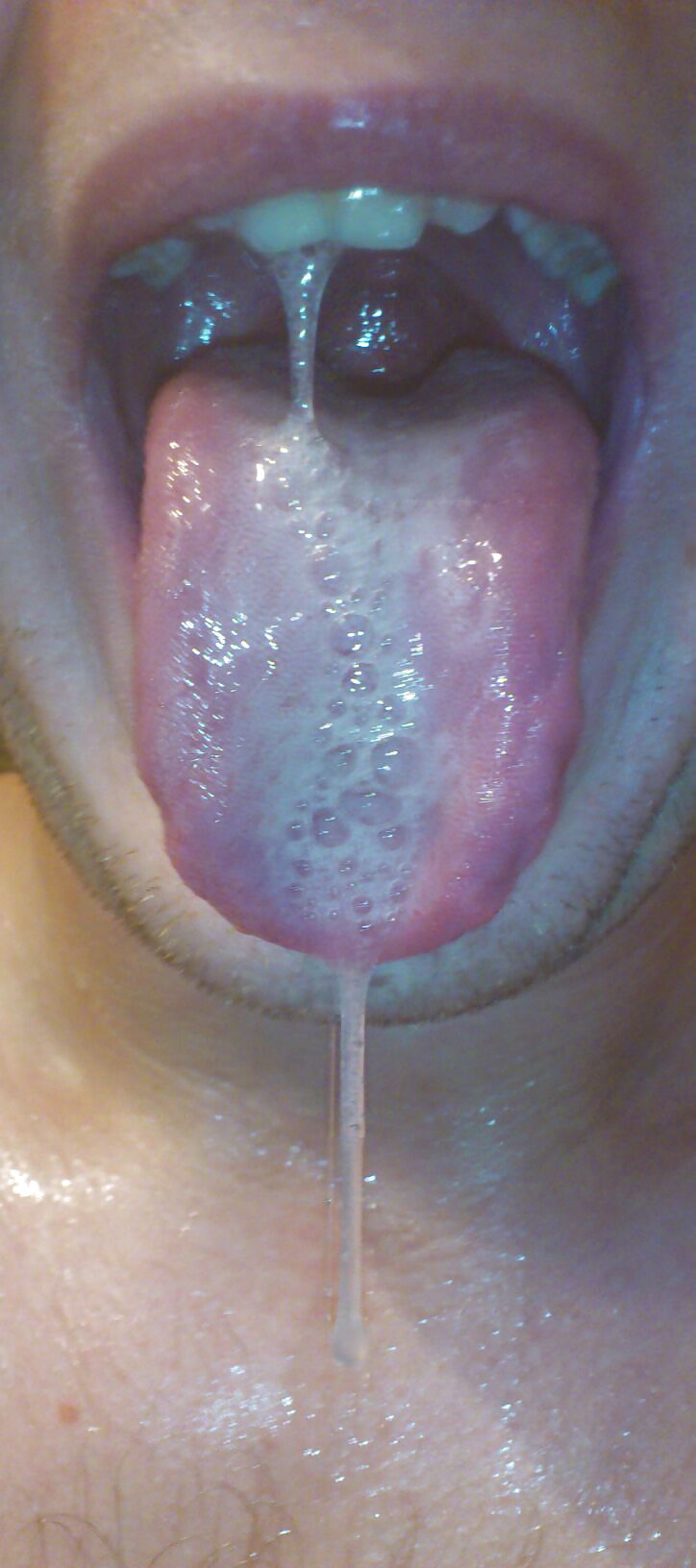 XXX Sexy wet tongue and saliva