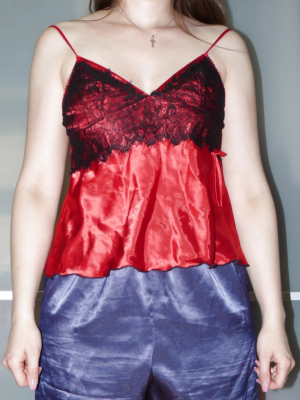 XXX Wifes silk satin shiny corsagen corsets tops