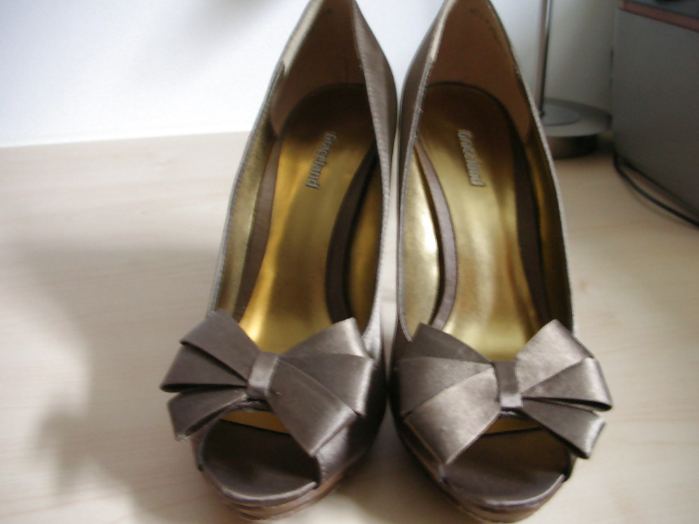 XXX wife bronze high heels metal spiked