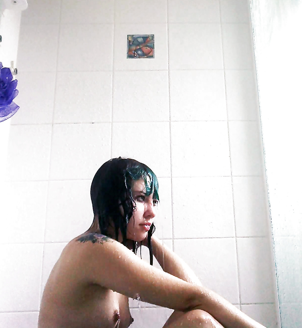XXX Sexy Emo Teen With Blue Hair