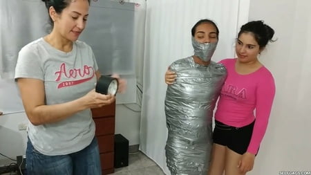 extreme triple layered duct tape mummification         