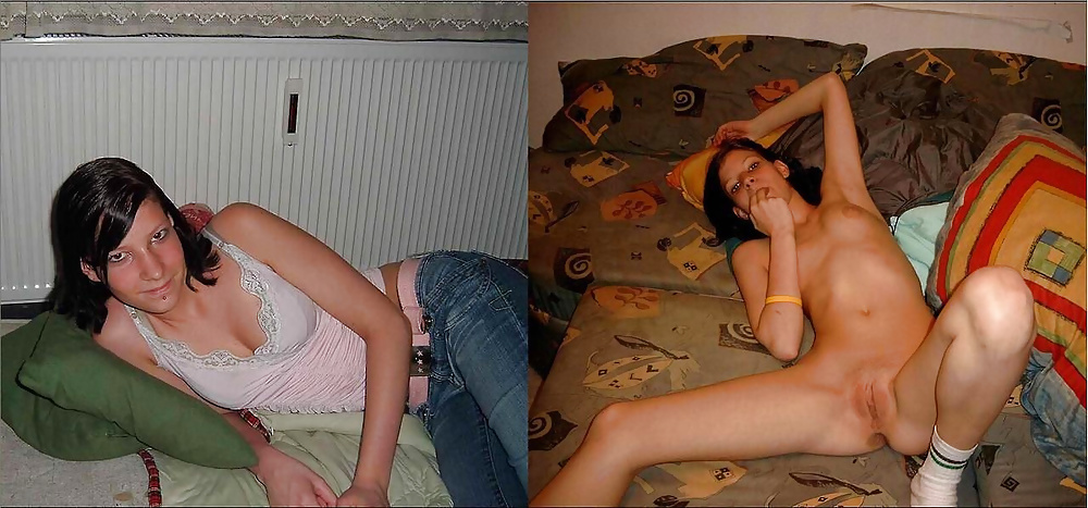 XXX Your girlfriend before-after, dressed-undressed