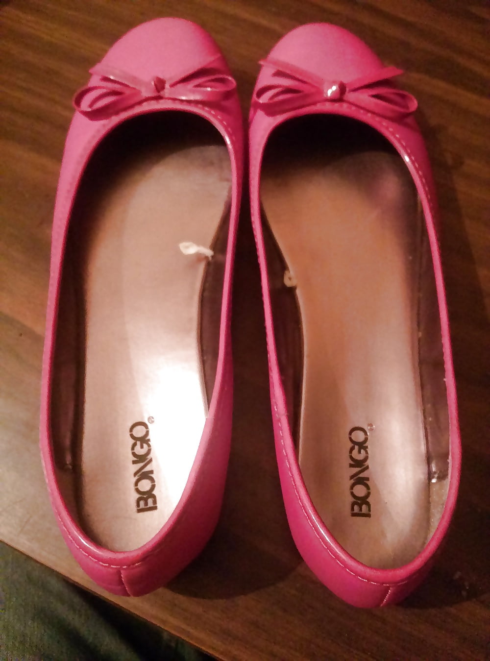 XXX Bongo Pink Ballet Flats with Bow Accent