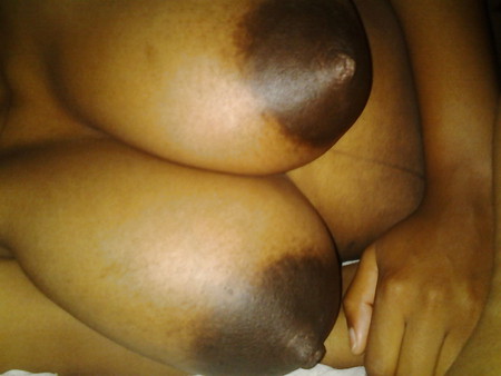 HUGE pair of BLACK TITS with LARGE AREOLAS