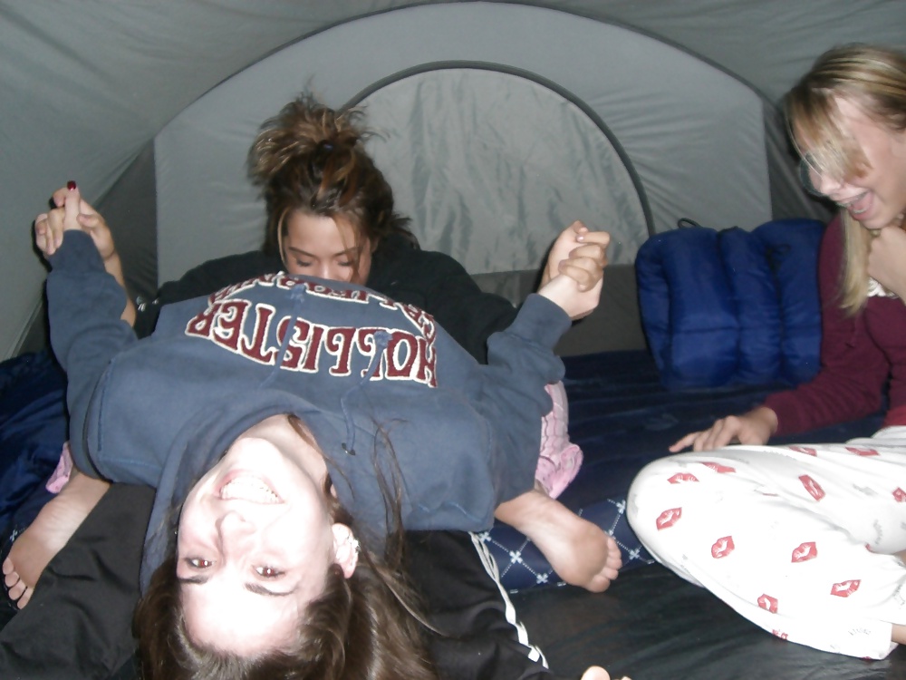 XXX Teen lesbians camping