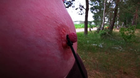 painful using her nipples in public         