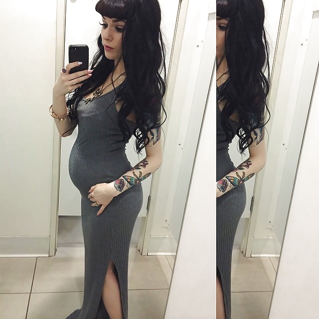 XXX gohtic teen Michelle pregnant with twins