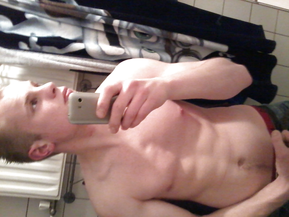 XXX big white cock shows by young skinny boy
