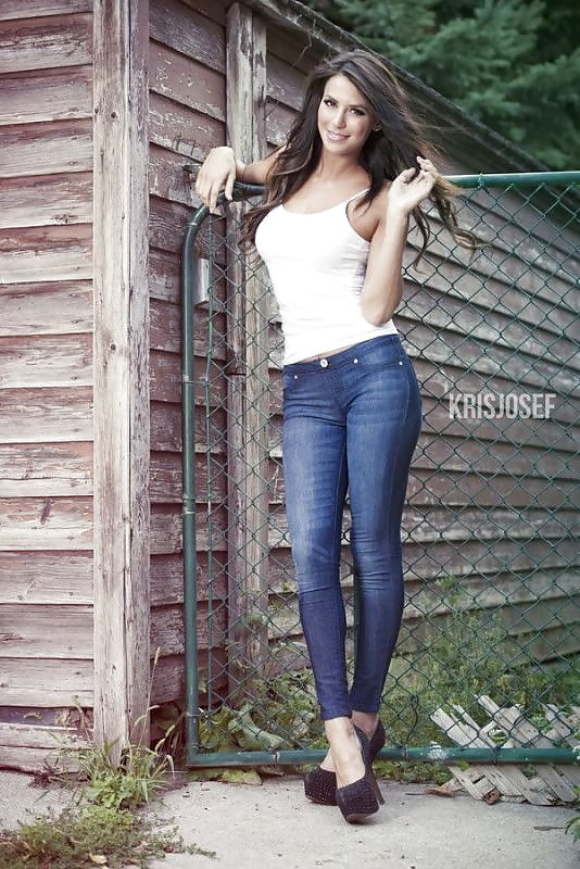 Glamour Babe In Jeans And Heels Strips