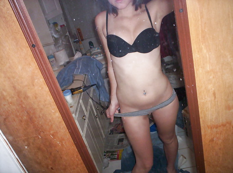 XXX topless emo teen girl selfshots rock