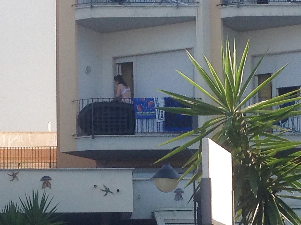 XXX hotel balcony voyeur