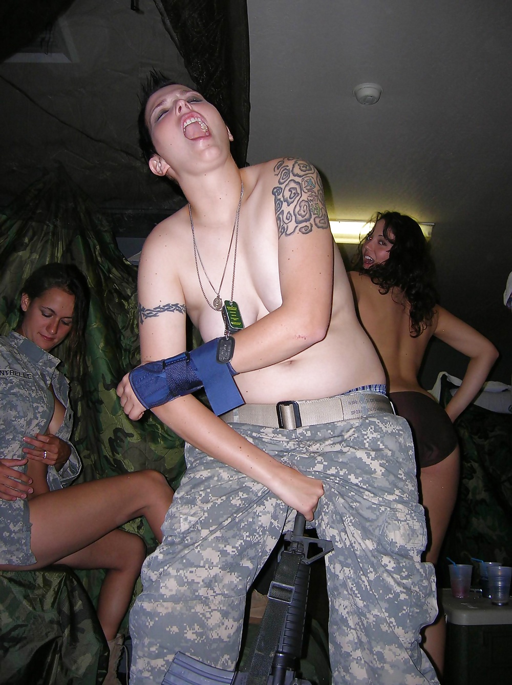 XXX Girls in Military Uniform