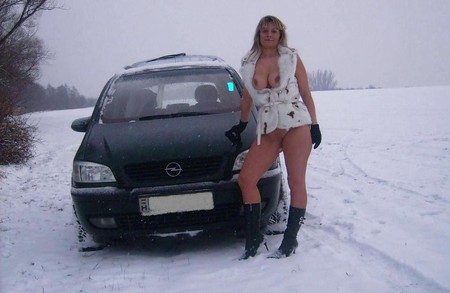 Hot Wife teases in Snow