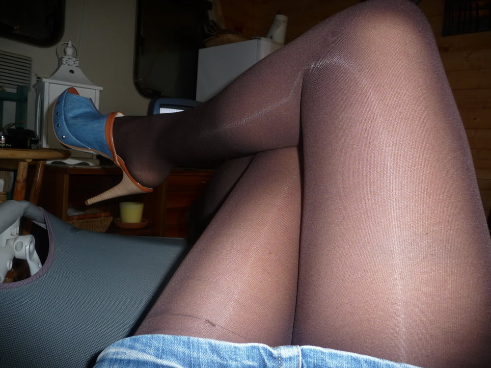 My legs in pantyhose and heels