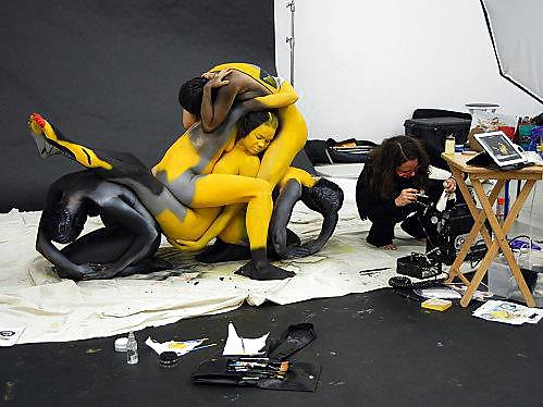 XXX HUMAN MOTORCYCLES&CARS (BODY PAINTING TRINA MERRY&EMMA HACK)